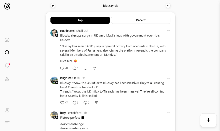 X Rival Bluesky May Be Growing But Threads is Growing Faster